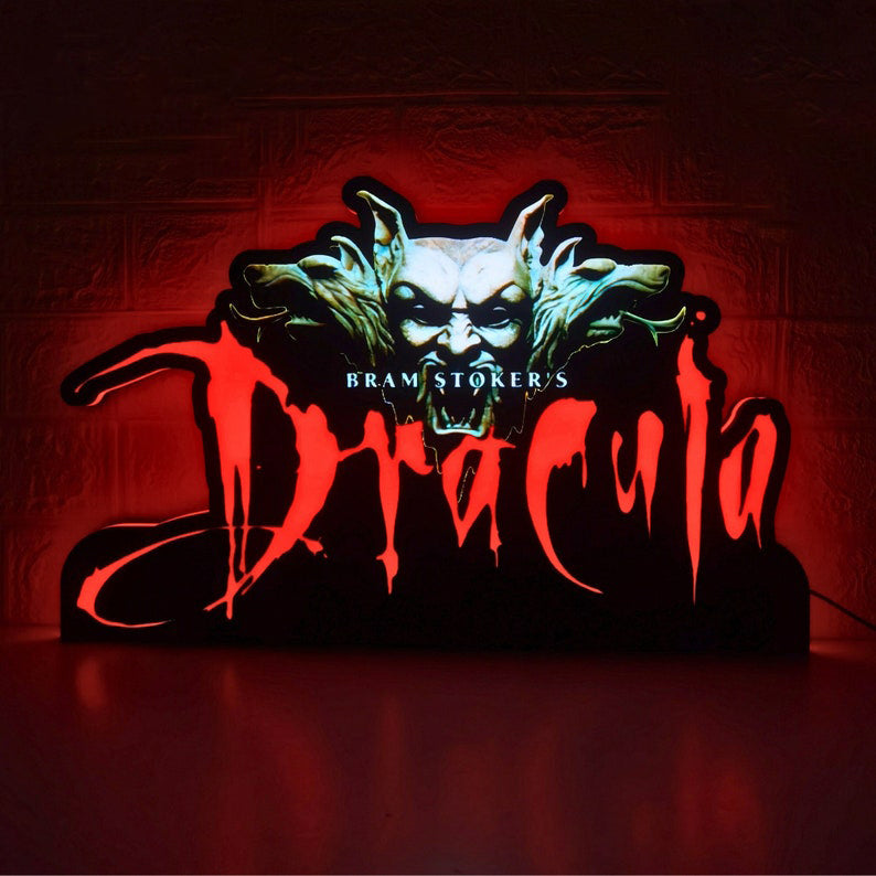 Dracula Bram Stoker's Pinball Topper, 3D Printed housing with RED Halo effects, LED, Dimmable, and USB powered