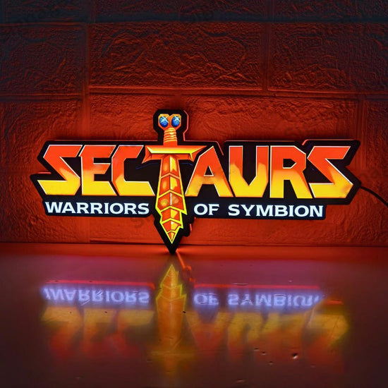 Sectaurs Warriors of Symbion Logo LED Sign,3D Printed Lightbox, USB Powered & Full Dimmable