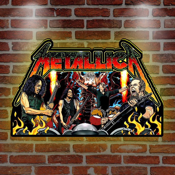 New Arrival Metallica Remastered Pinball Topper USB plug Dimmer Led 3D Lightbox