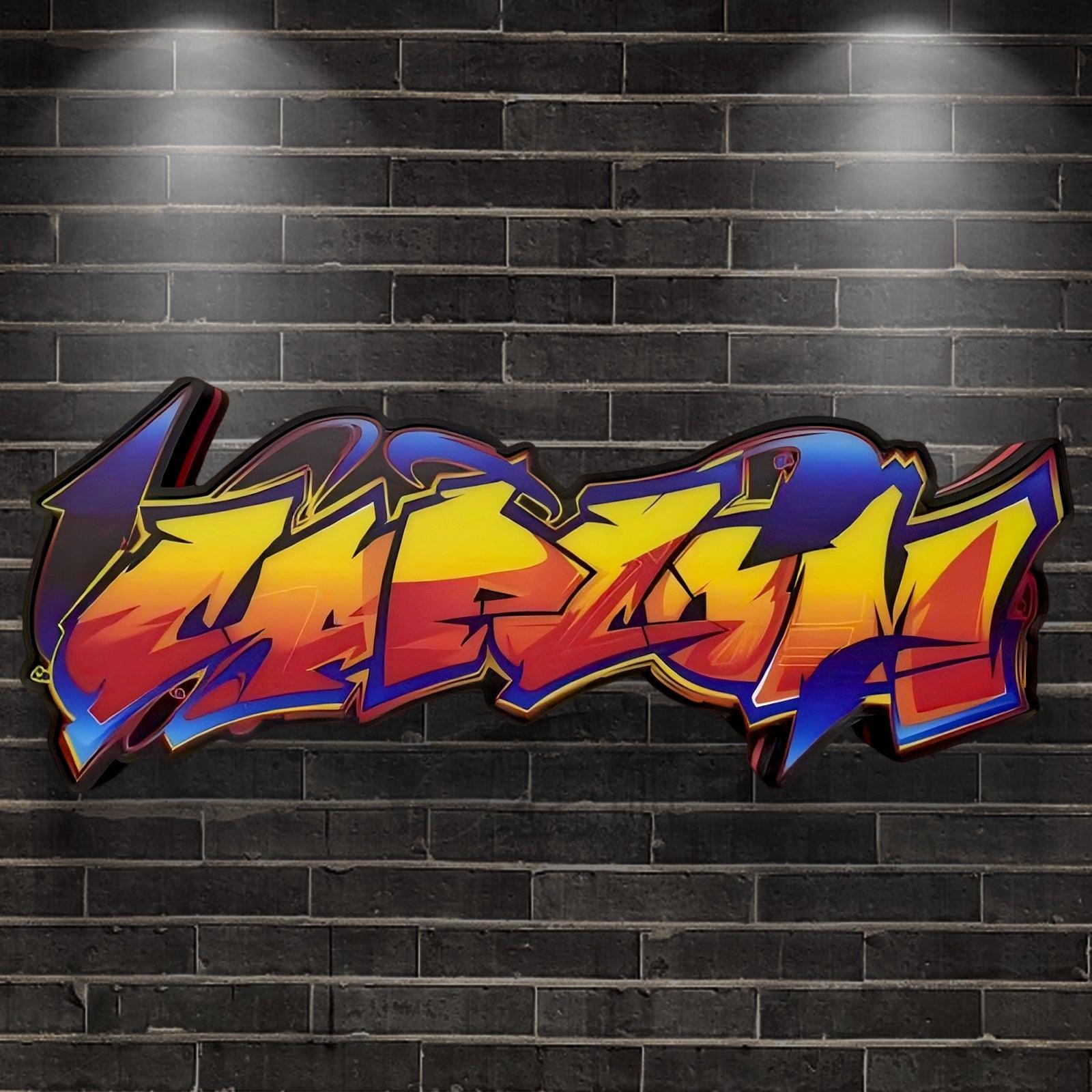 Cap Graffiti Light Sings Club Game Lightbox 3D Imprimé LED Lightbox