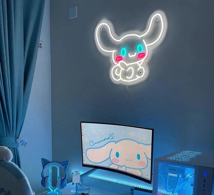 Cinnamoroll Neon Sign Light Shy Face Wall Decor for Gift - FYLZGO Signs
