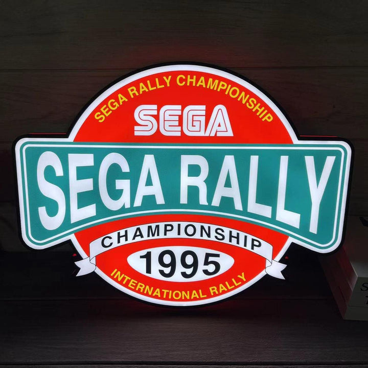 Boîte à lumière LED 3D avec logo Sega Rally Championship 1995