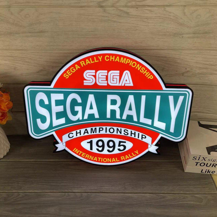 Boîte à lumière LED 3D avec logo Sega Rally Championship 1995