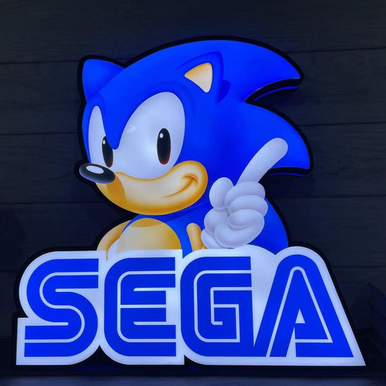 Sonic the Hedgehog SEGA Logo 3D LED Light Box, Sega Sign Lightbox - FYLZGO Signs