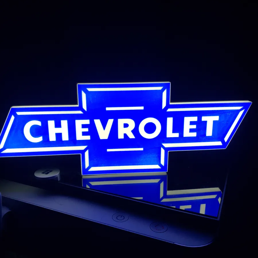 Chevrolet Auto Logo 3D Lightbox