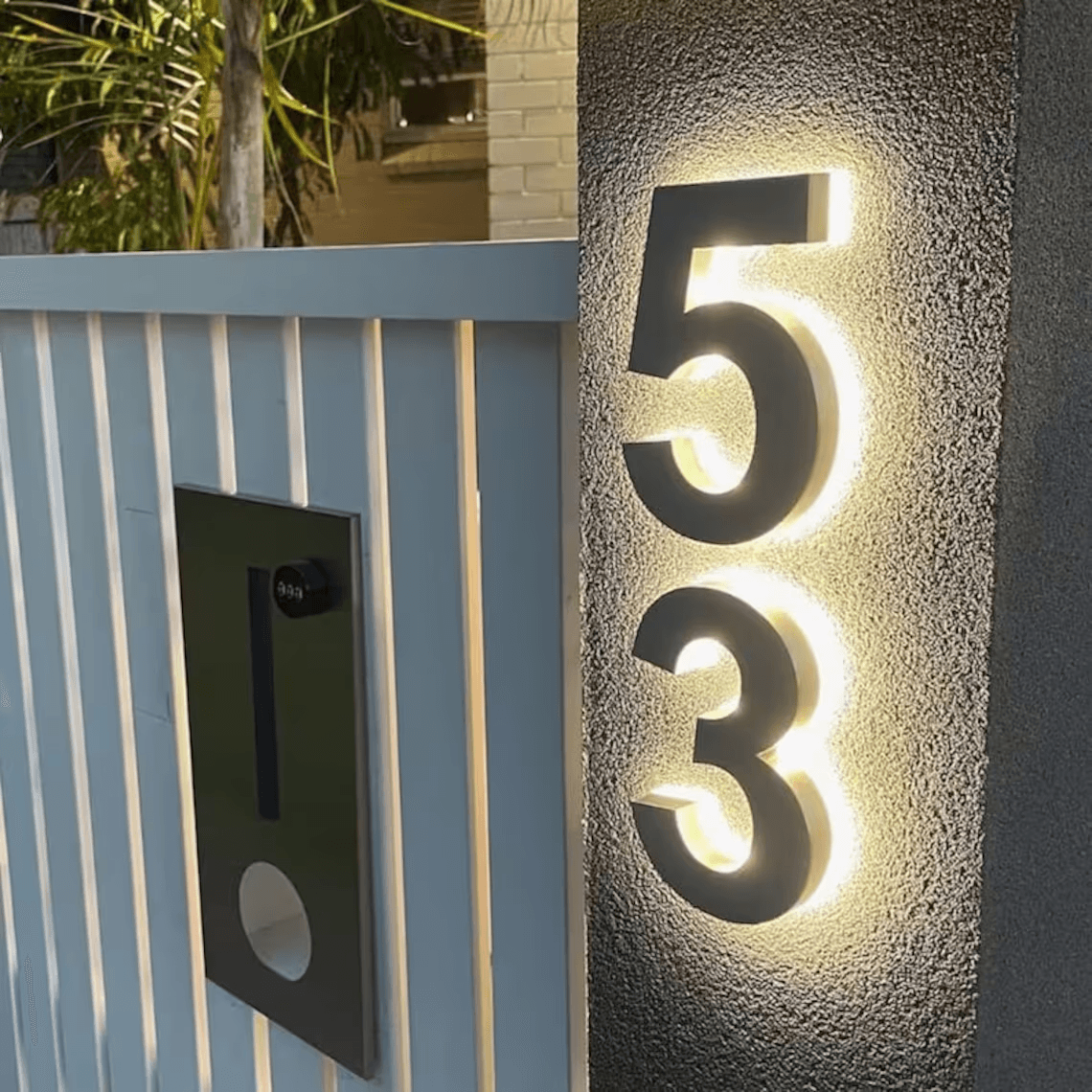 Led outdoor waterproof Backlit  LED House Address Numbers