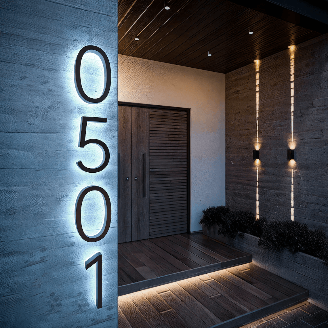 Led outdoor waterproof Backlit  LED House Address Numbers