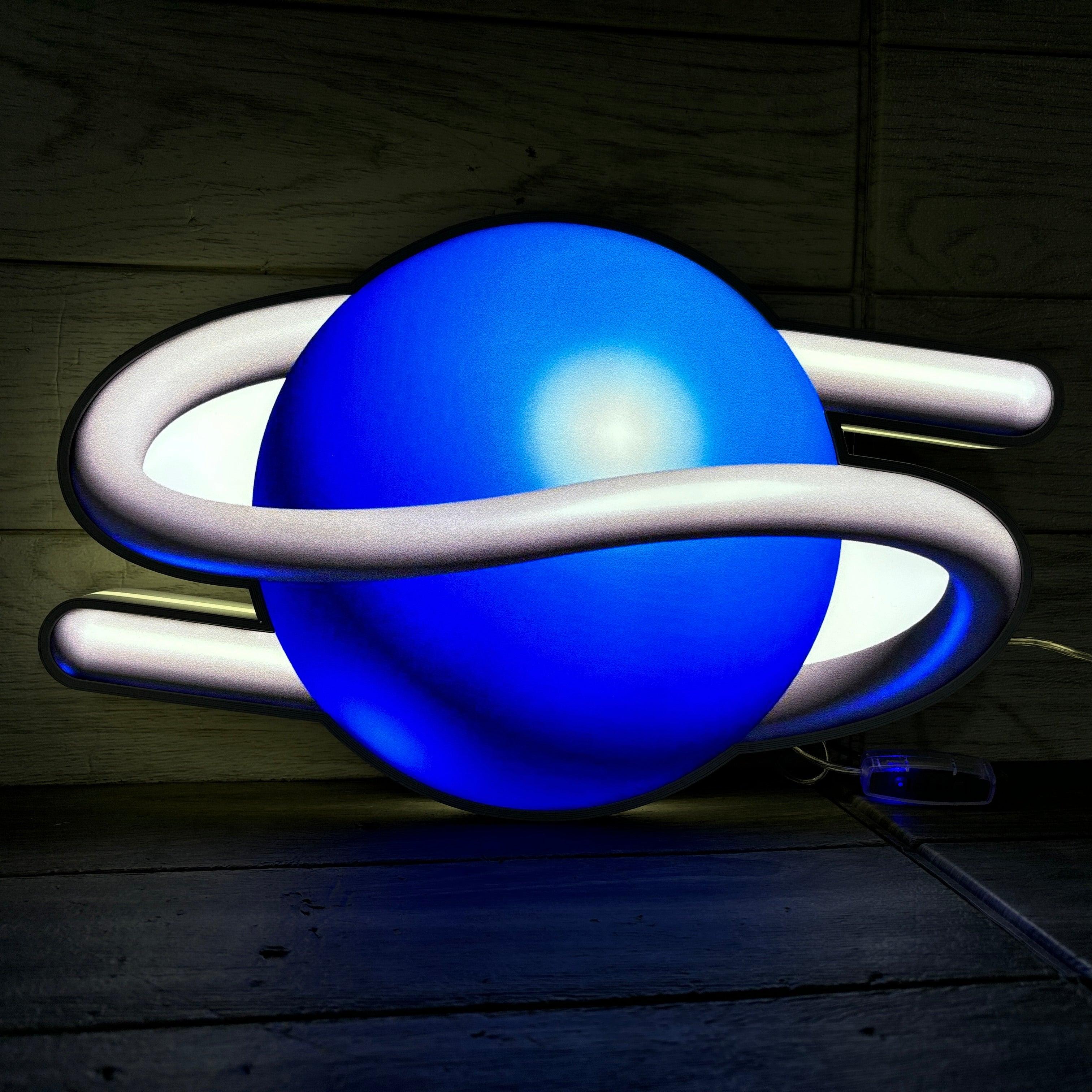 Boîte à lumière LED 3D avec logo gouvernemental multiversal Sega Saturn