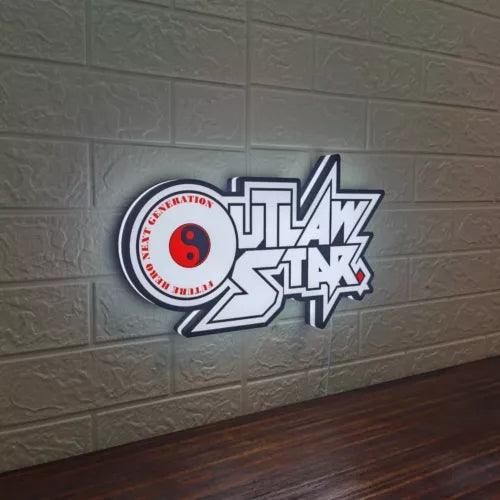 Lampe LED avec logo Outlaw Star, parfaite pour les fans et les collectionneurs d'anime.