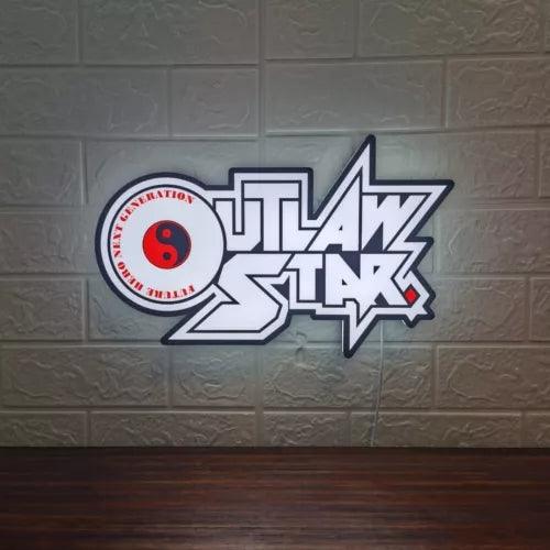 Outlaw Star Logo LED Lamp, Perfect for Anime Fans and Collectors