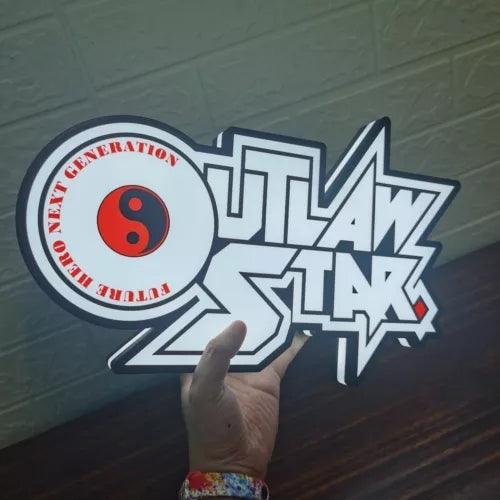 Lampe LED avec logo Outlaw Star, parfaite pour les fans et les collectionneurs d'anime.