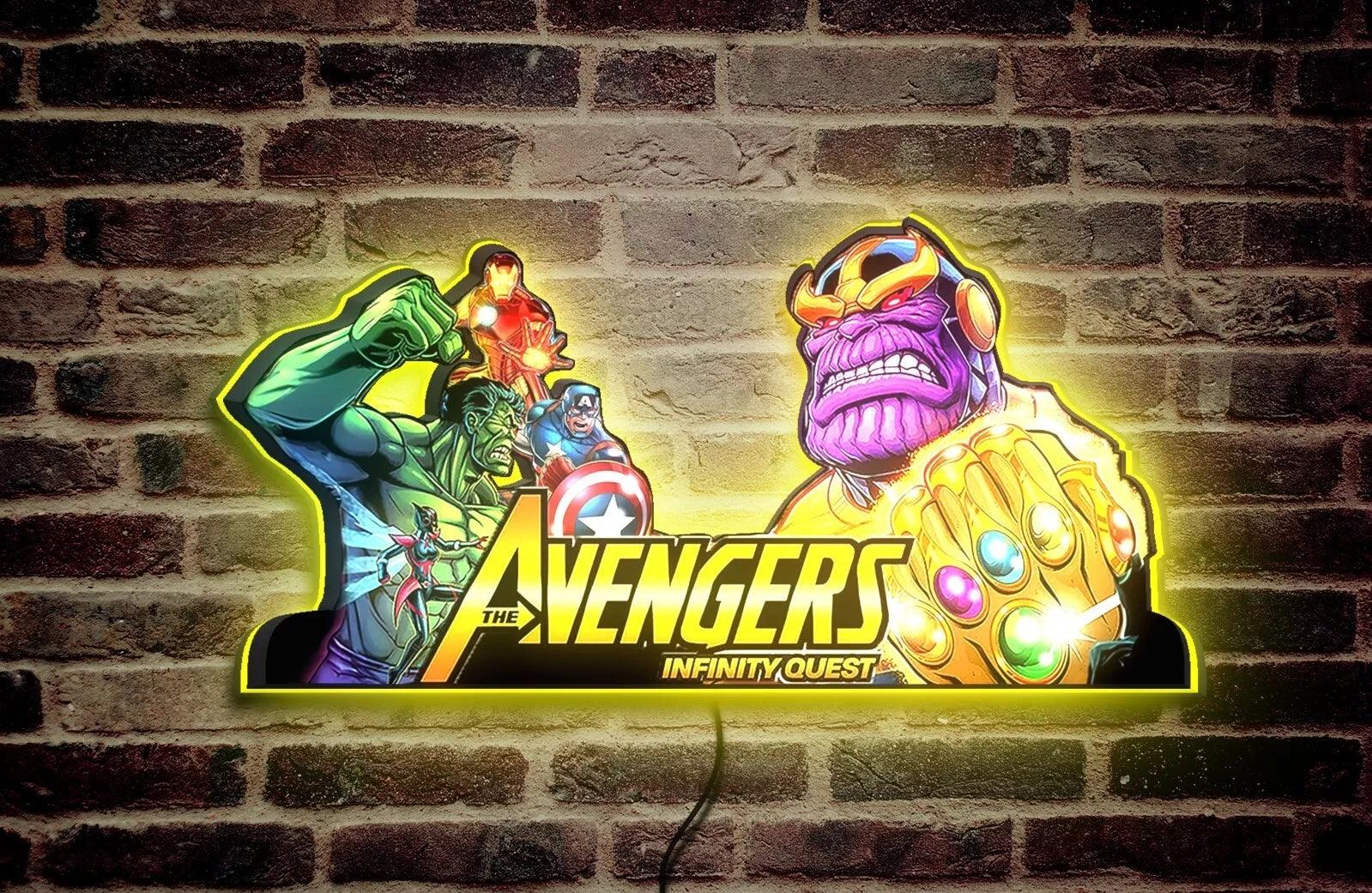 Avengers Infinity Quest Pinball Topper LED Light Box Boost your gaming XP