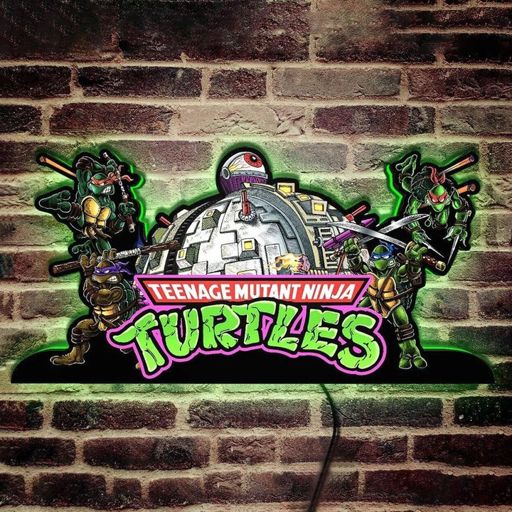 Caisson lumineux LED TMNT Tortues Ninja Pinball Top entièrement à intensité variable