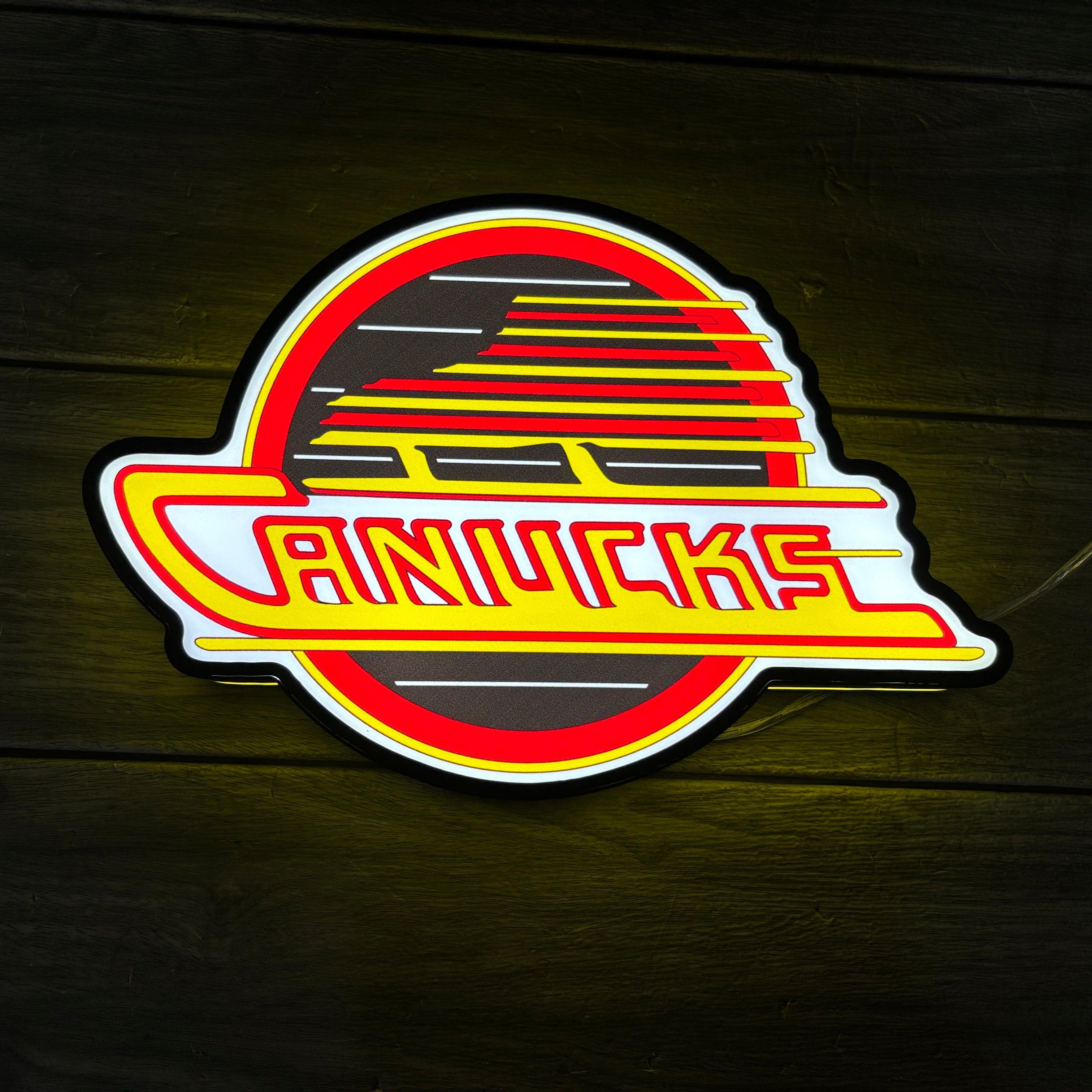 Canucks Skate NHL Led LightBox Enseigne, Lampe, Décoration de salle de hockey