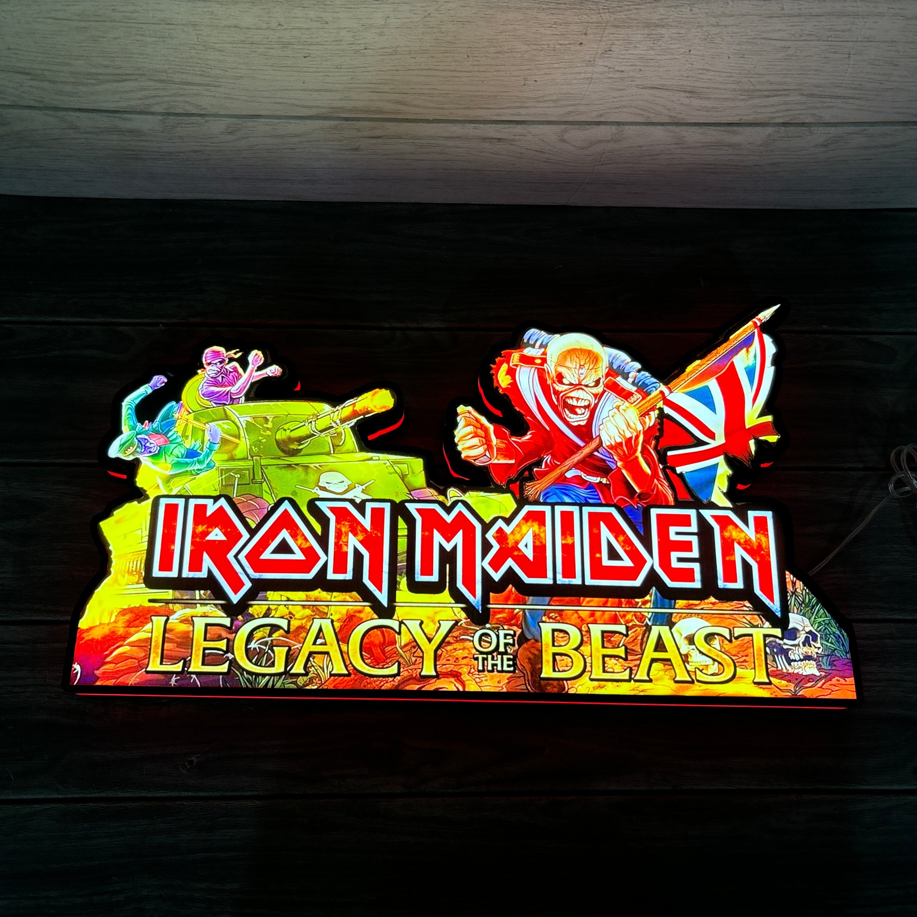 Iron Maiden Pinball Topper Lightbox LED Lightbox Unleash the Power