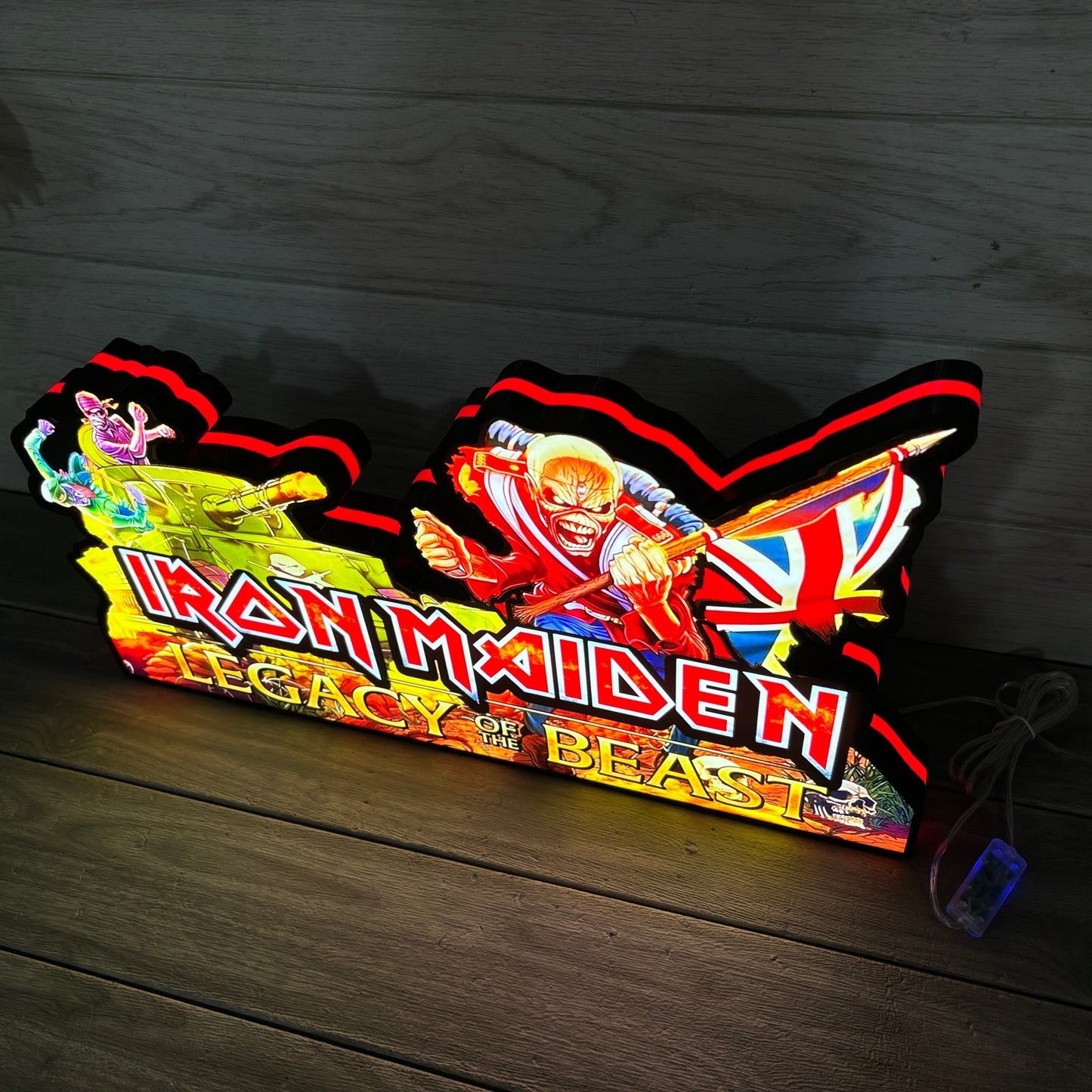 Iron Maiden Pinball Topper Lightbox LED Lightbox Unleash the Power