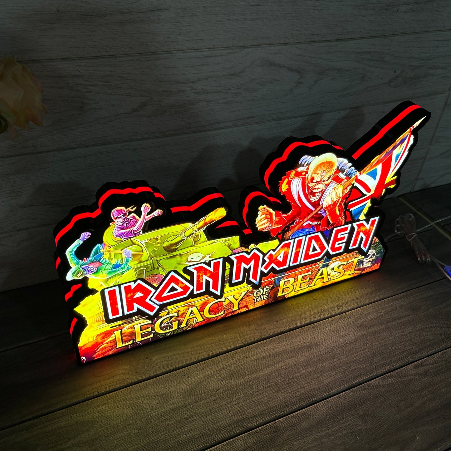 Iron Maiden Pinball Topper Lightbox LED Lightbox Unleash the Power