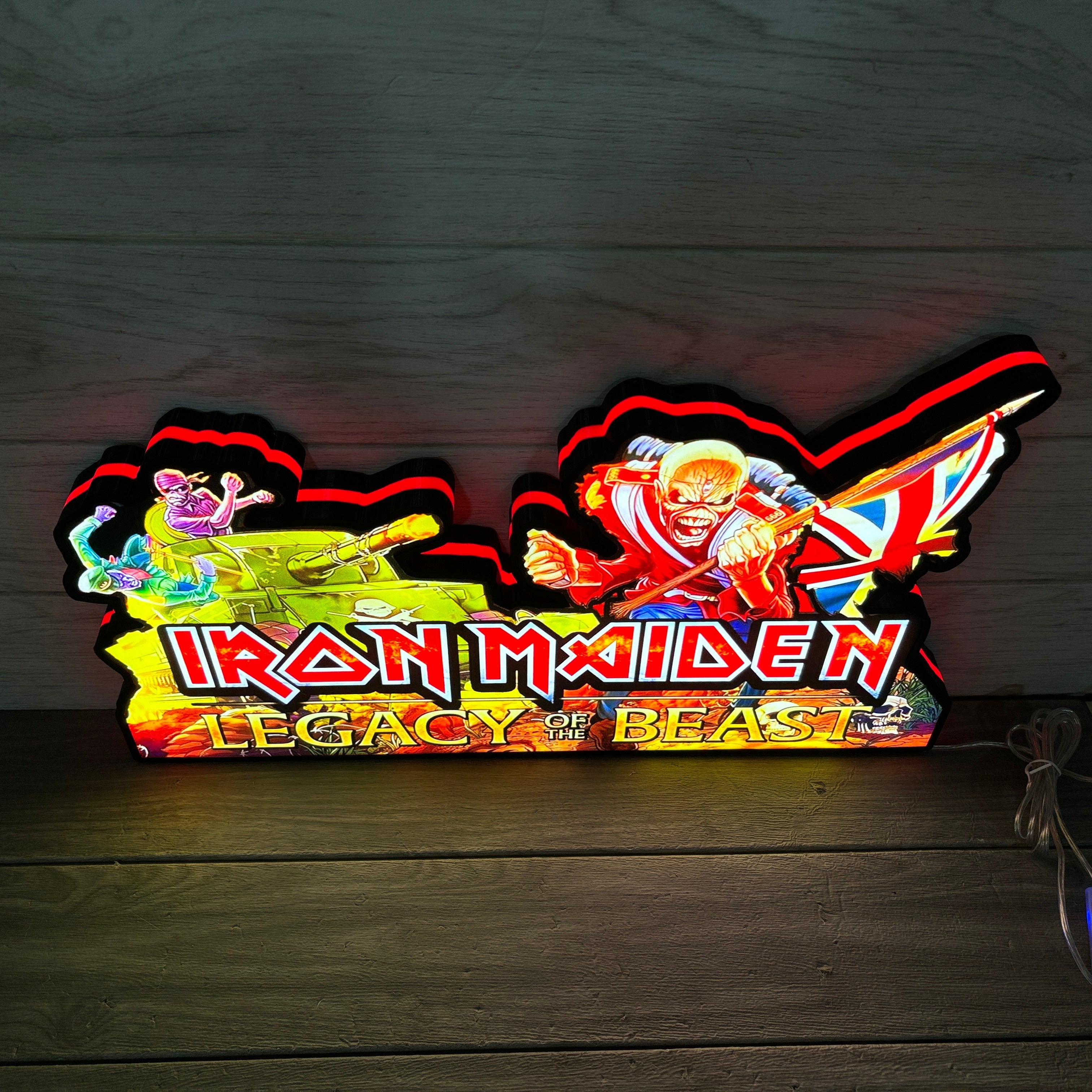 Iron Maiden Pinball Topper Lightbox LED Lightbox Unleash the Power