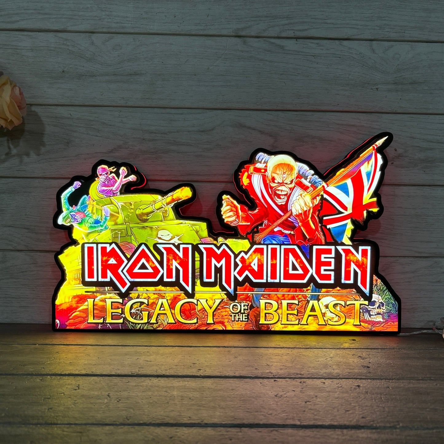 Iron Maiden Pinball Topper Lightbox LED Lightbox Unleash the Power