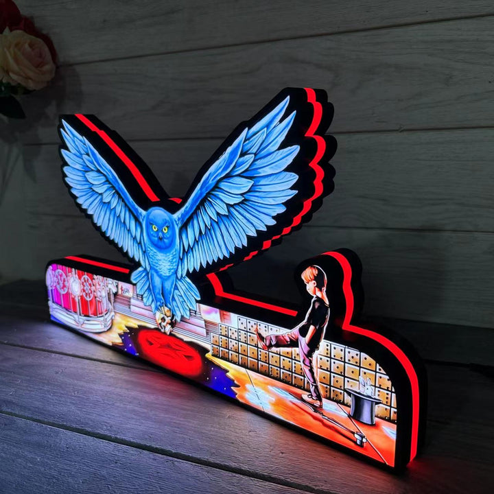 Rush Pinball Topper 3D Printed Lightbox, Rock 'n' Roll Fun, Pinball Arcade Decor, Perfect for Game Room or Pinball Machine