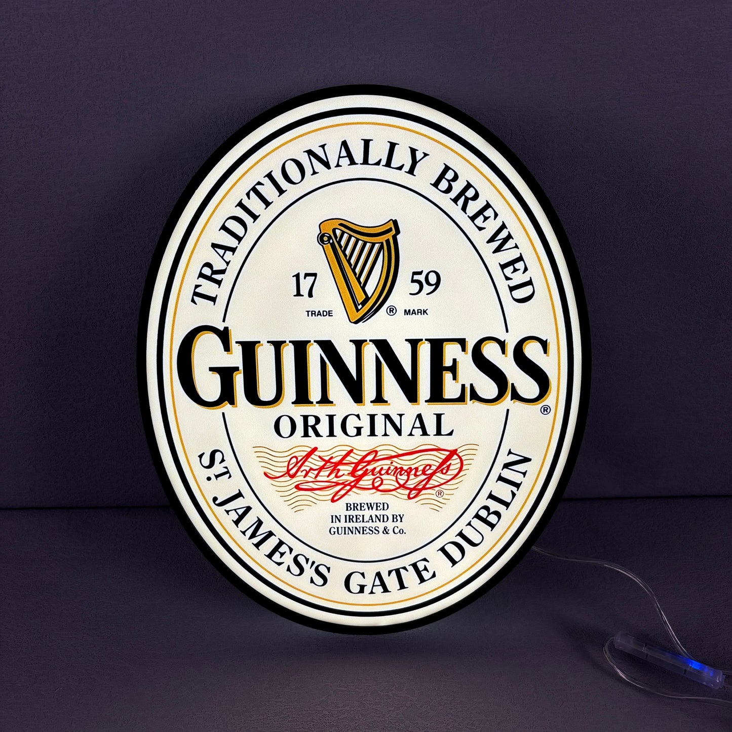 Guinness 3D printed lightbox logo led light box Bar Sign