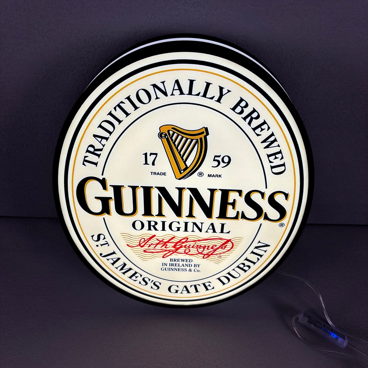 Guinness 3D printed lightbox logo led light box Bar Sign