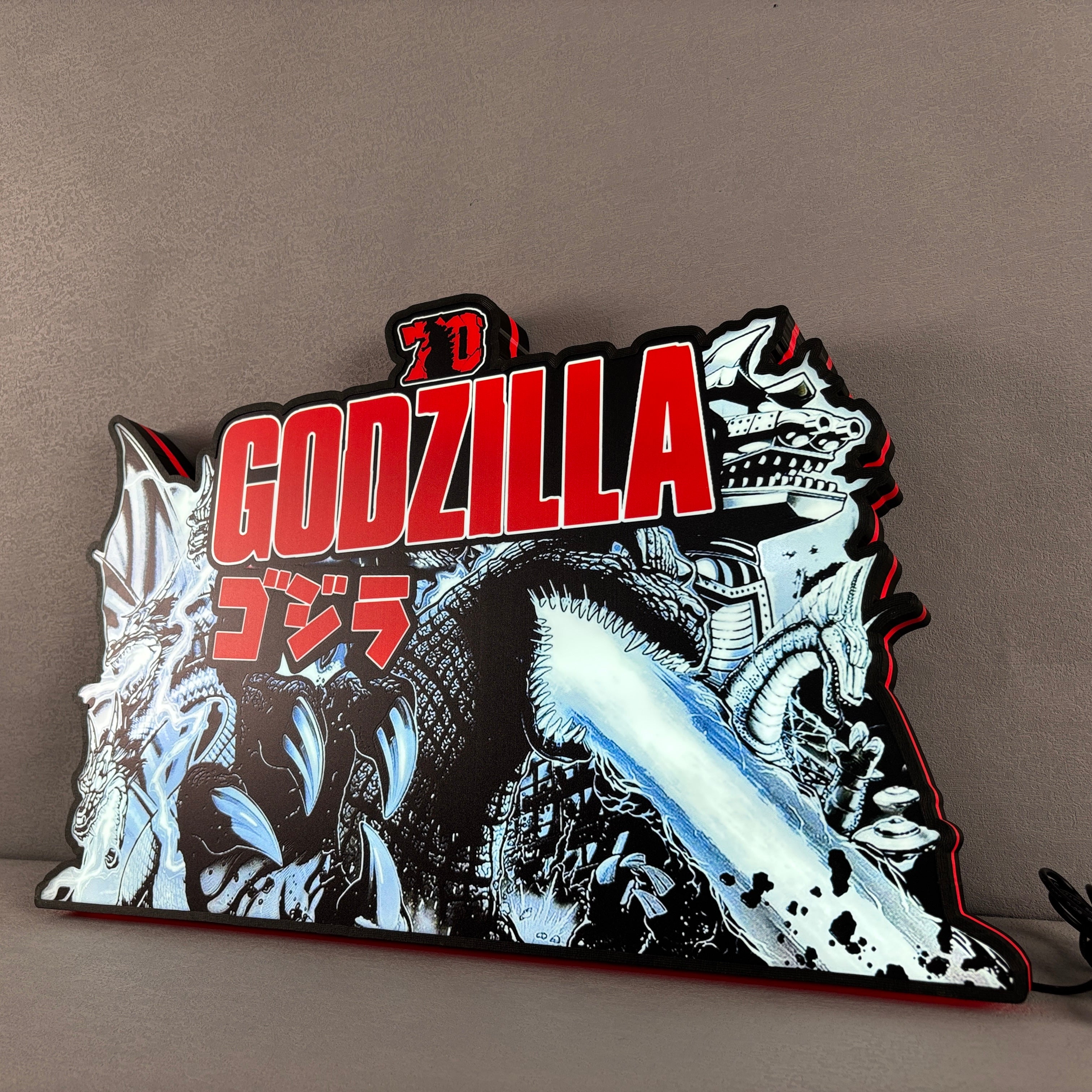 Godzilla 70th Anniversary Pinball Topper LED Lightbox Limited Edition