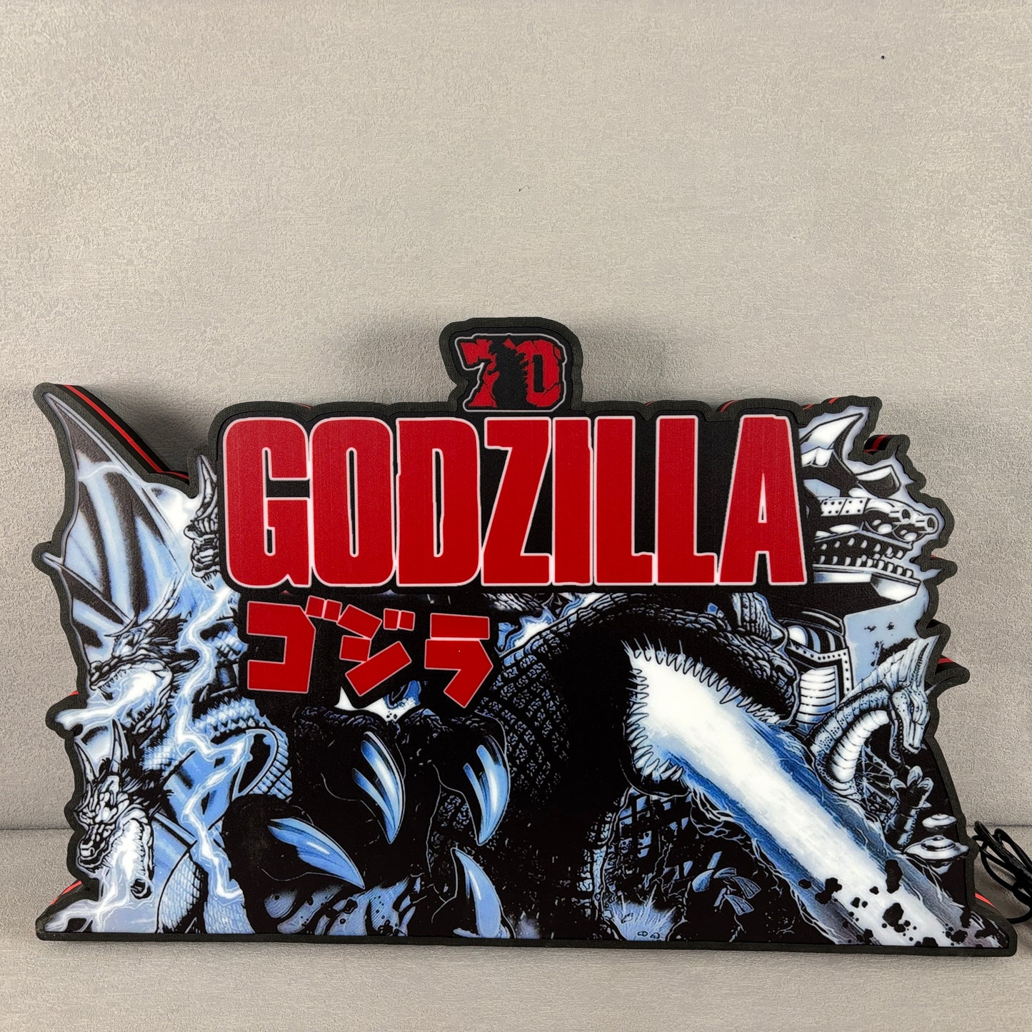 Godzilla 70th Anniversary Pinball Topper LED Lightbox Limited Edition