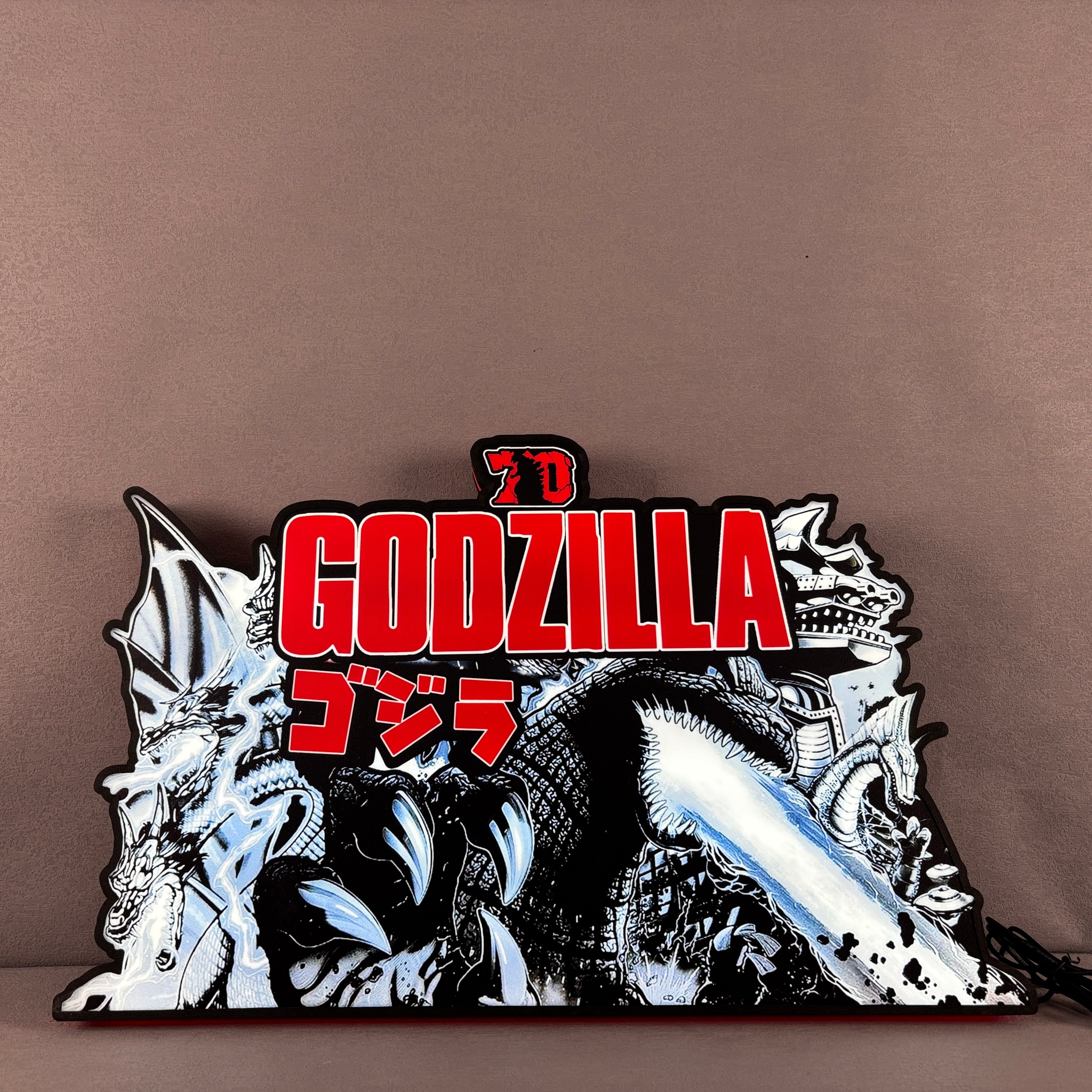 Godzilla 70th Anniversary Pinball Topper LED Lightbox Limited Edition