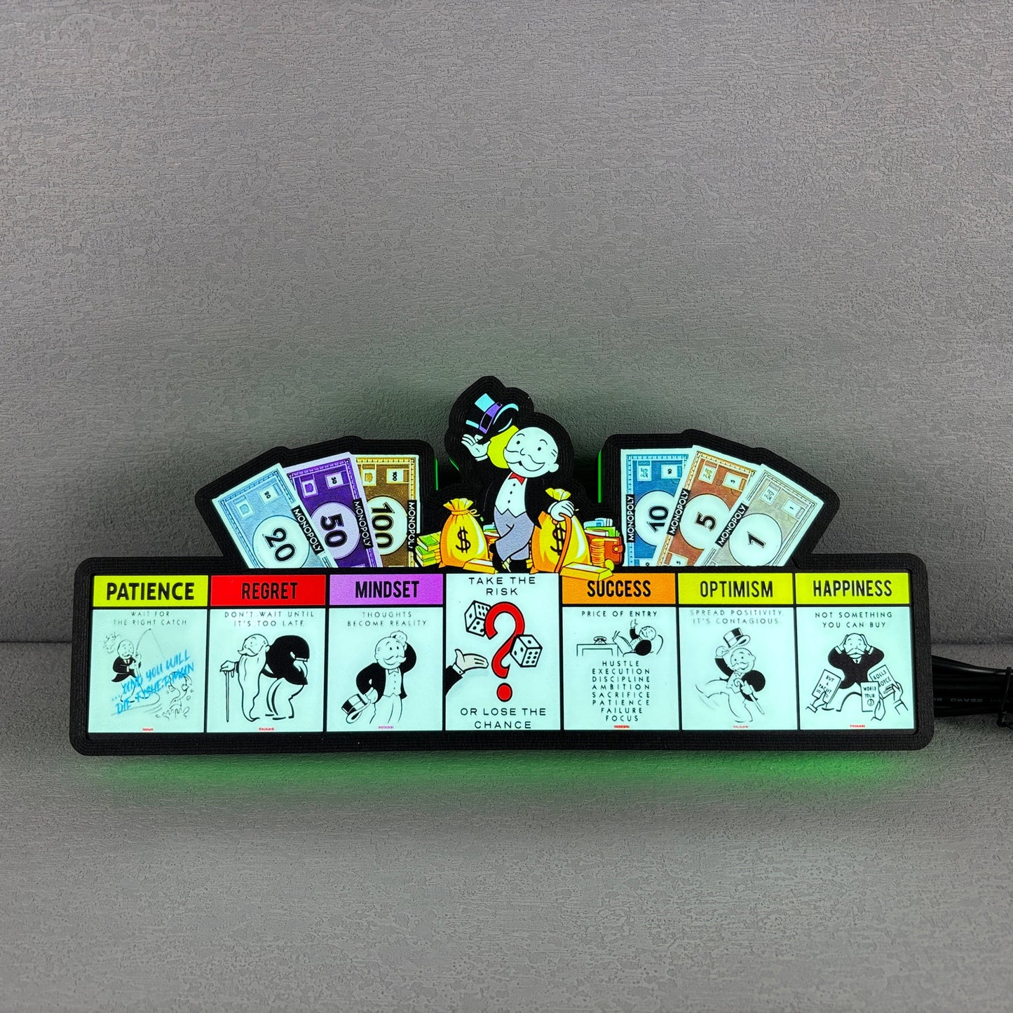 Monopoly Pinball Topper LED Lightbox USB Powered Fully Dimmable