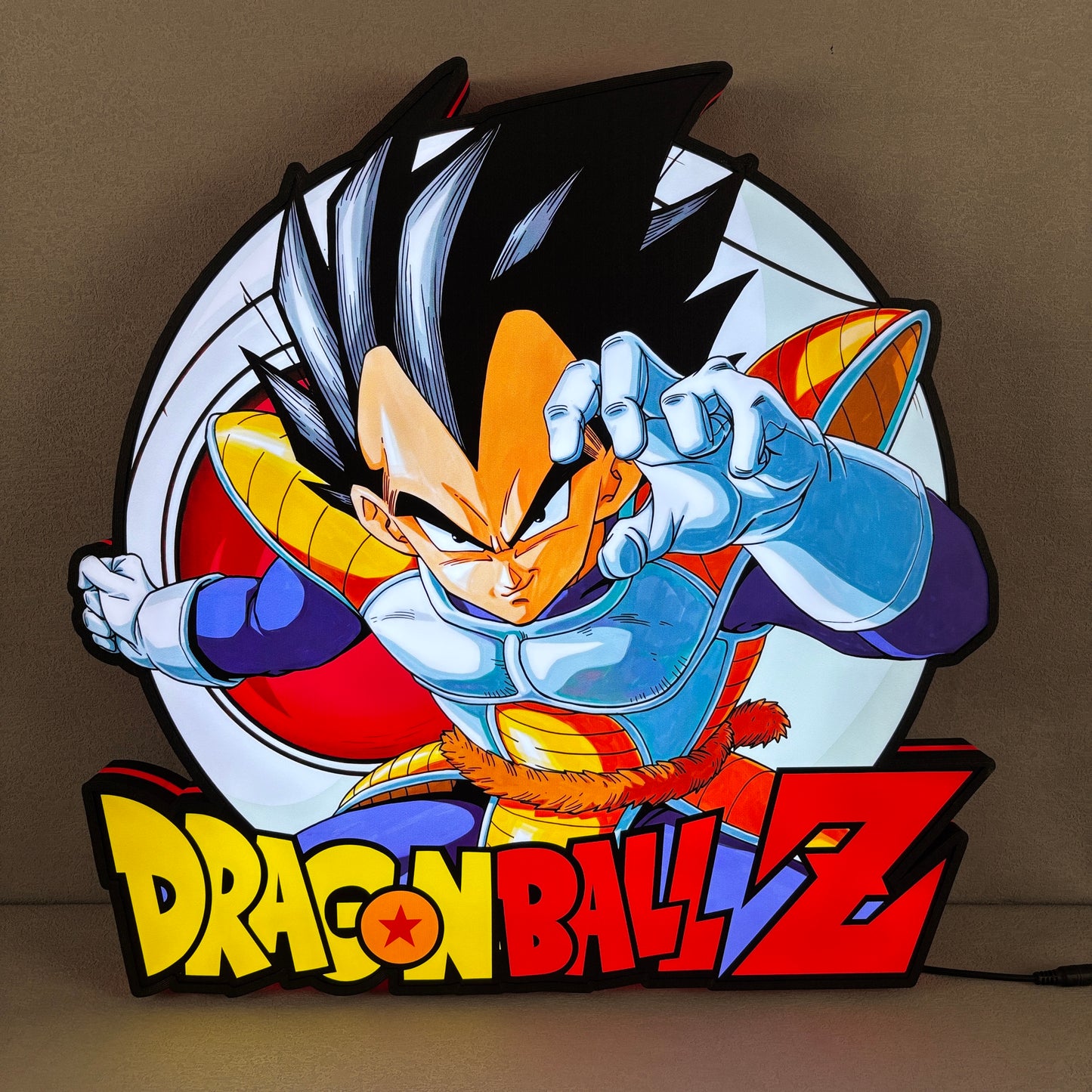 Dragonball Z 3D printed LED light box, USB powered, with dimming Man Cave