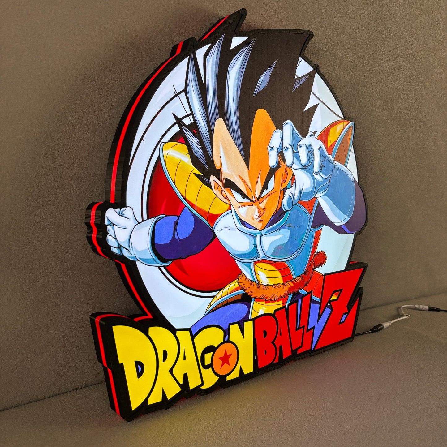 Dragonball Z 3D printed LED light box, USB powered, with dimming Man Cave