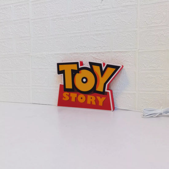 Toy Story Logo LED Sign 3D Printed Night Light with Dimmable Function