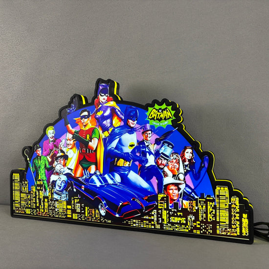 Super Hero Pinball Topper, Batman 66 Pinball Topper 3D Printed Lightbox,  Arcade Pinball Machine Accessory for Pinball Arcade Machine Fans, USB Dimmeable