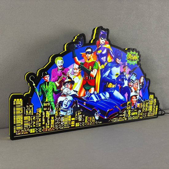 Super Hero Pinball Topper, Batman 66 Pinball Topper 3D Printed Lightbox,  Arcade Pinball Machine Accessory for Pinball Arcade Machine Fans, USB Dimmeable