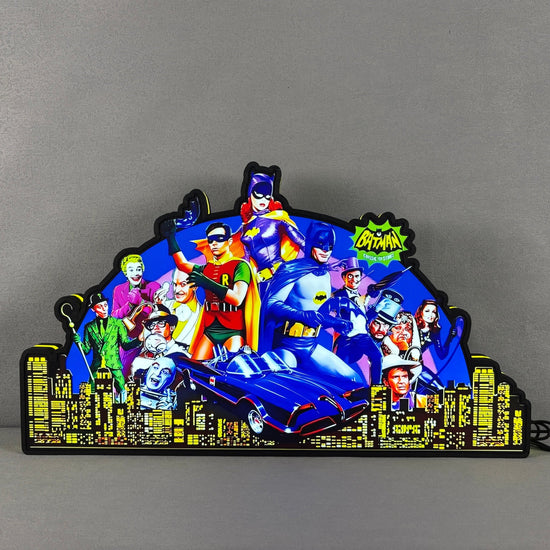 Super Hero Pinball Topper, Batman 66 Pinball Topper 3D Printed Lightbox,  Arcade Pinball Machine Accessory for Pinball Arcade Machine Fans, USB Dimmeable