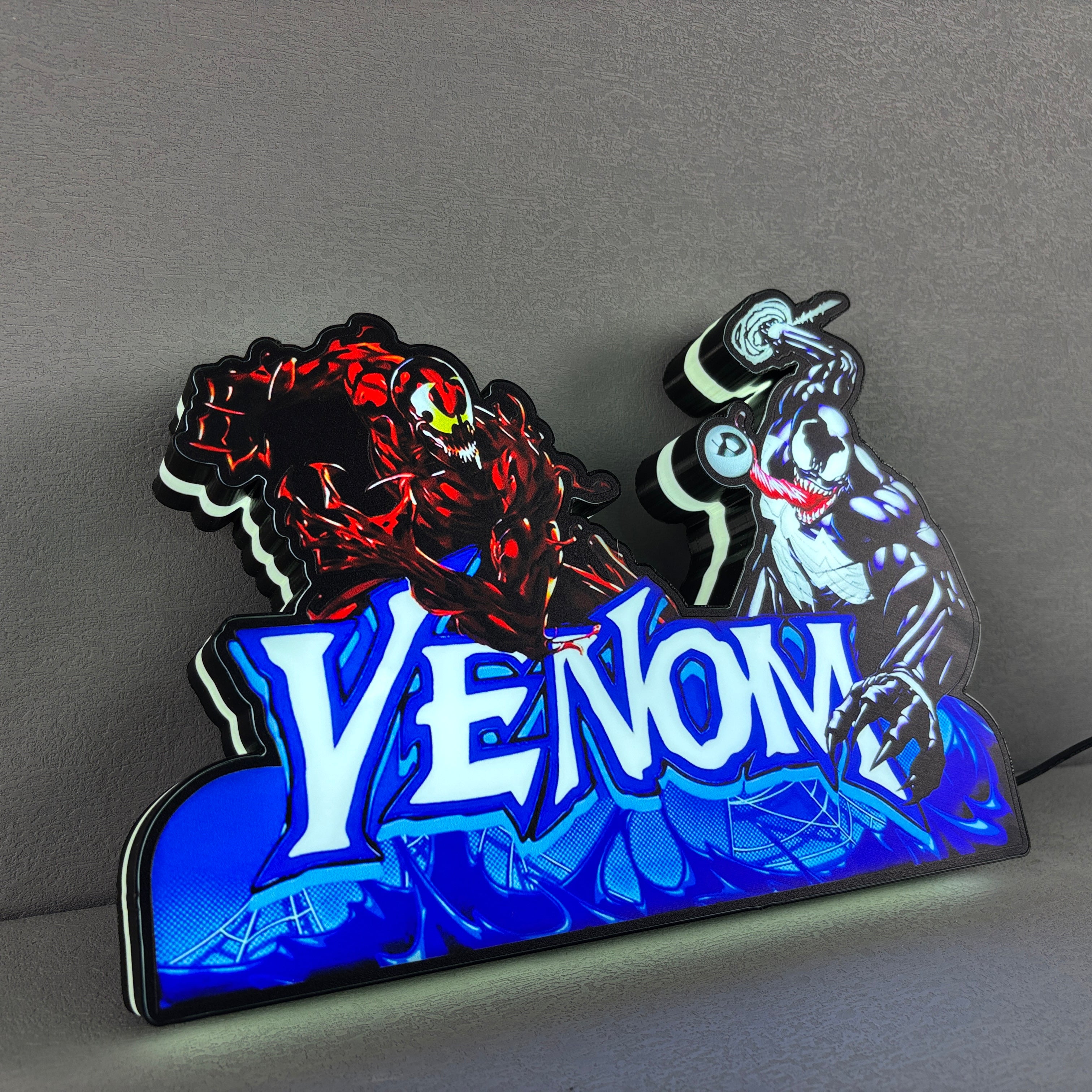 Venom Pinball Topper LED Light Box Fully Darkable USB Powered, Pinball Arcade Decor, Perfect for Game Room or Pinball Machine