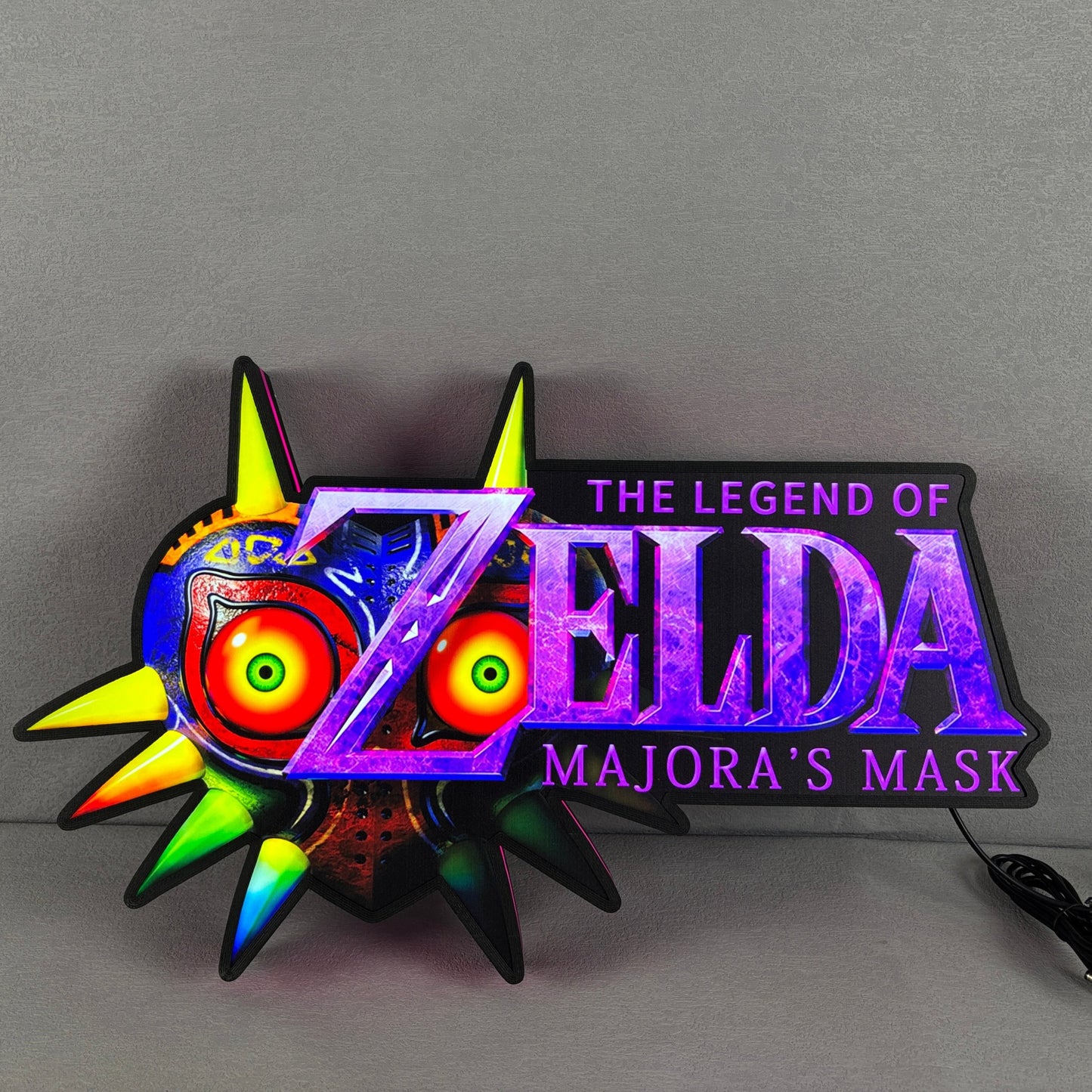 Legend of Zelda Majora's Mask Logo LED Light Box Unique Game Decor