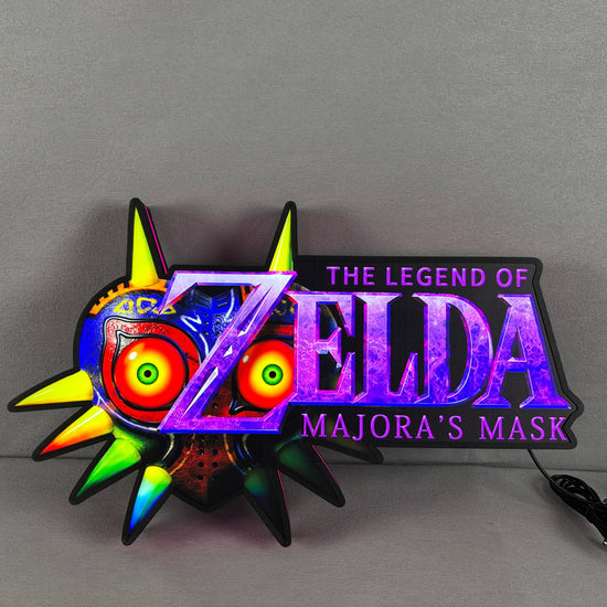 Legend of Zelda Majora's Mask Logo LED Light Box Unique Game Decor