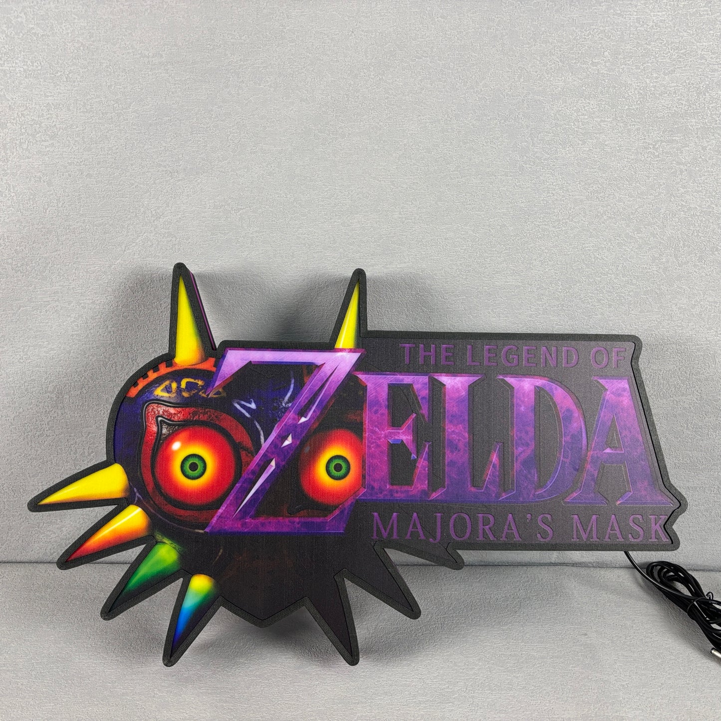 Legend of Zelda Majora's Mask Logo LED Light Box Unique Game Decor