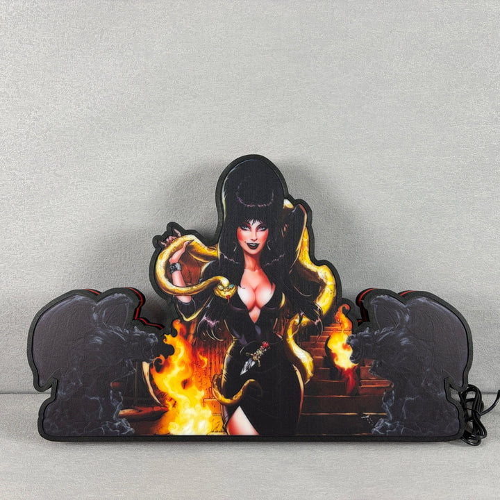 Elvira's House of Horrors Pinball Topper 3D Printed LED Light Box, Pinball Arcade Decor, Ghost Halloween Decor