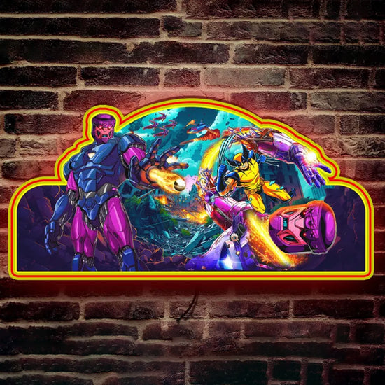 Uncanny X-Men Pinball Topper, Wolverine vs. Sentinel LED Lightbox