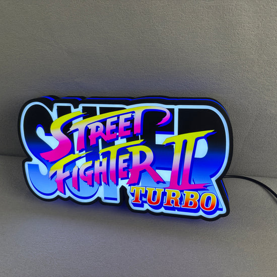 Street Fighter II Turbo 3D Printed LED Lightbox for Gaming Room Decor