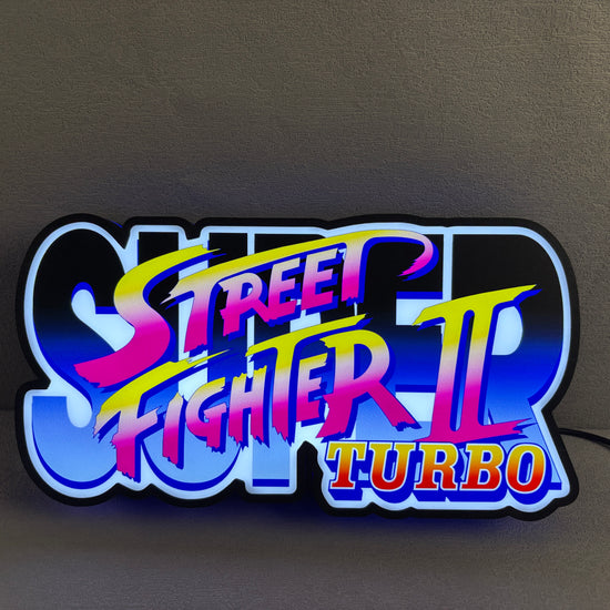 Street Fighter II Turbo 3D Printed LED Lightbox for Gaming Room Decor