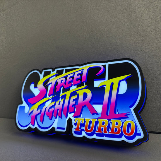 Street Fighter II Turbo 3D Printed LED Lightbox for Gaming Room Decor