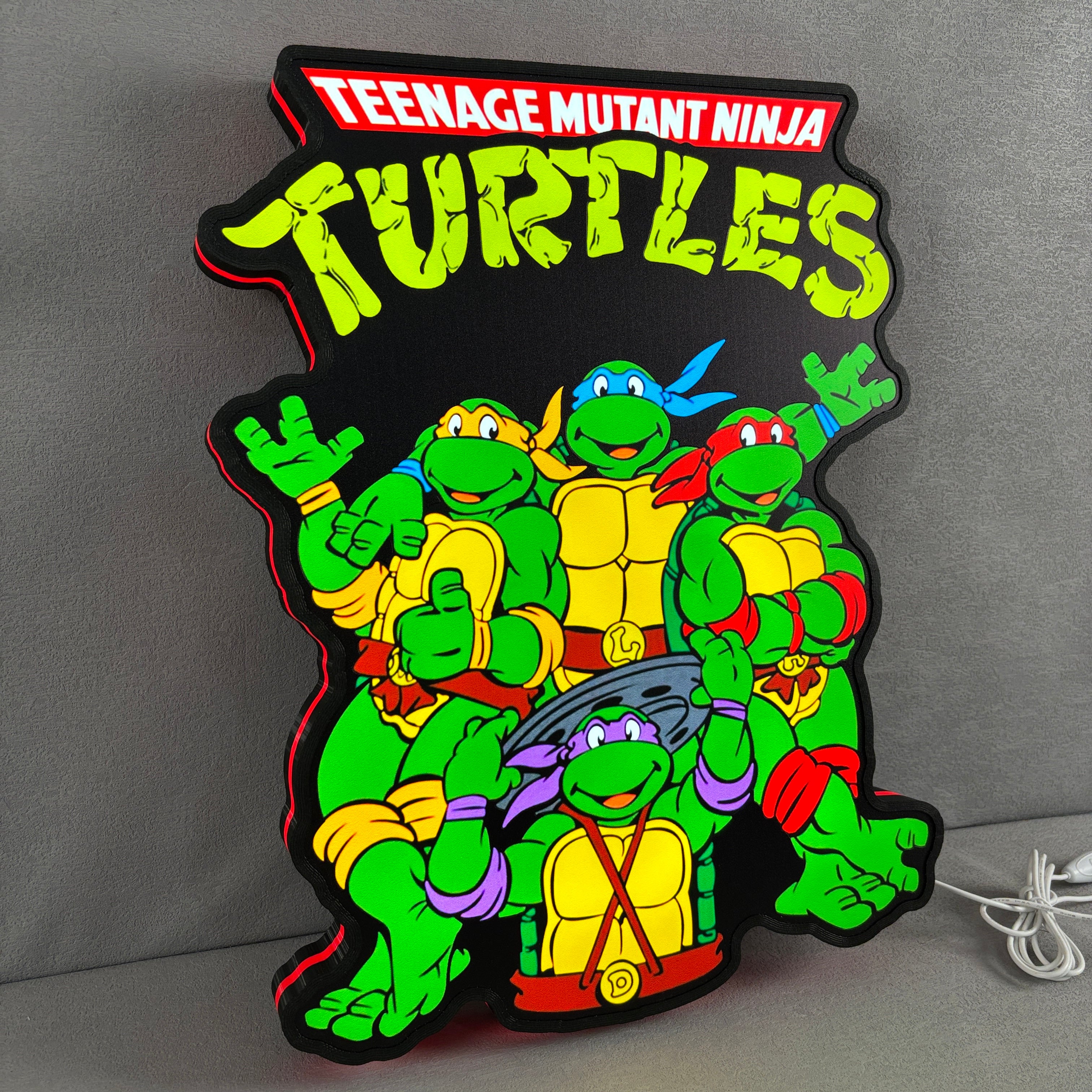 TMNT Teenage Mutant Ninja Turtle Fan arts 3D Light box Fully Dimmable & Powered by USB