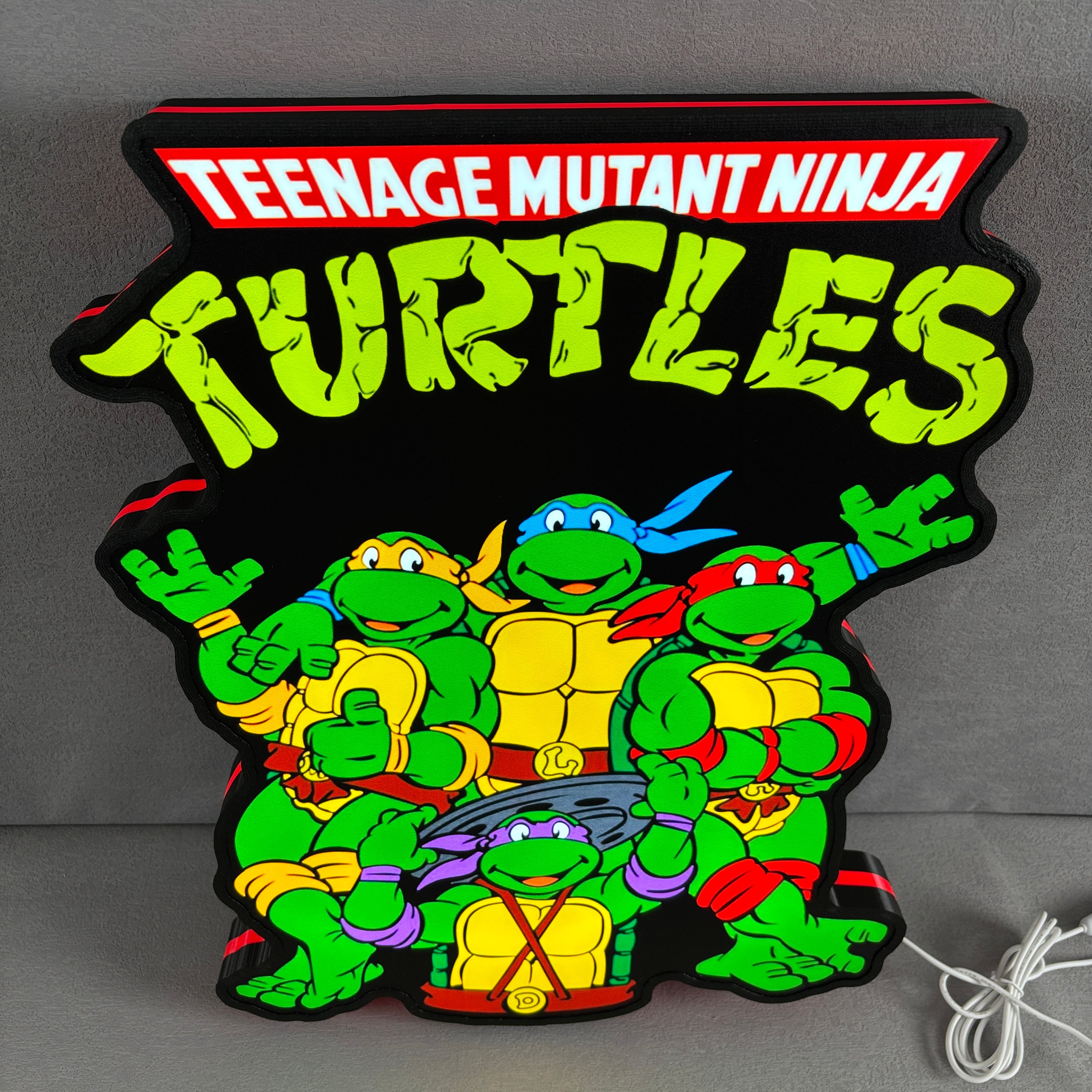 TMNT Teenage Mutant Ninja Turtle Fan arts 3D Light box Fully Dimmable & Powered by USB