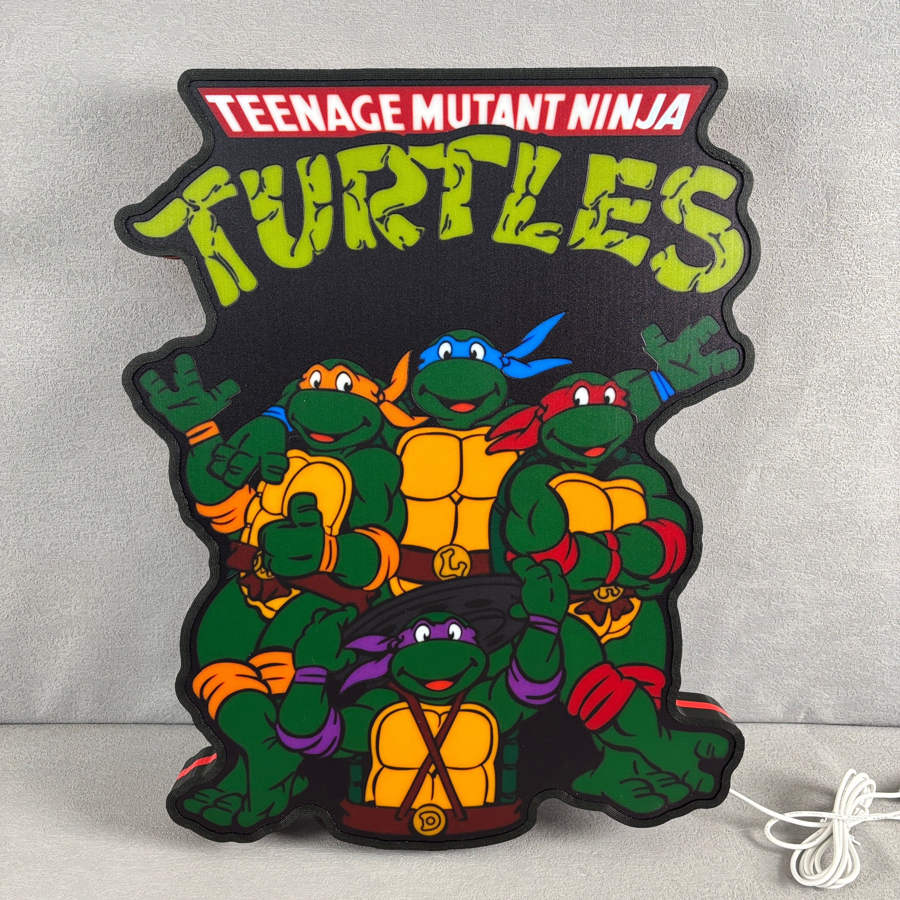 TMNT Teenage Mutant Ninja Turtle Fan arts 3D Light box Fully Dimmable & Powered by USB