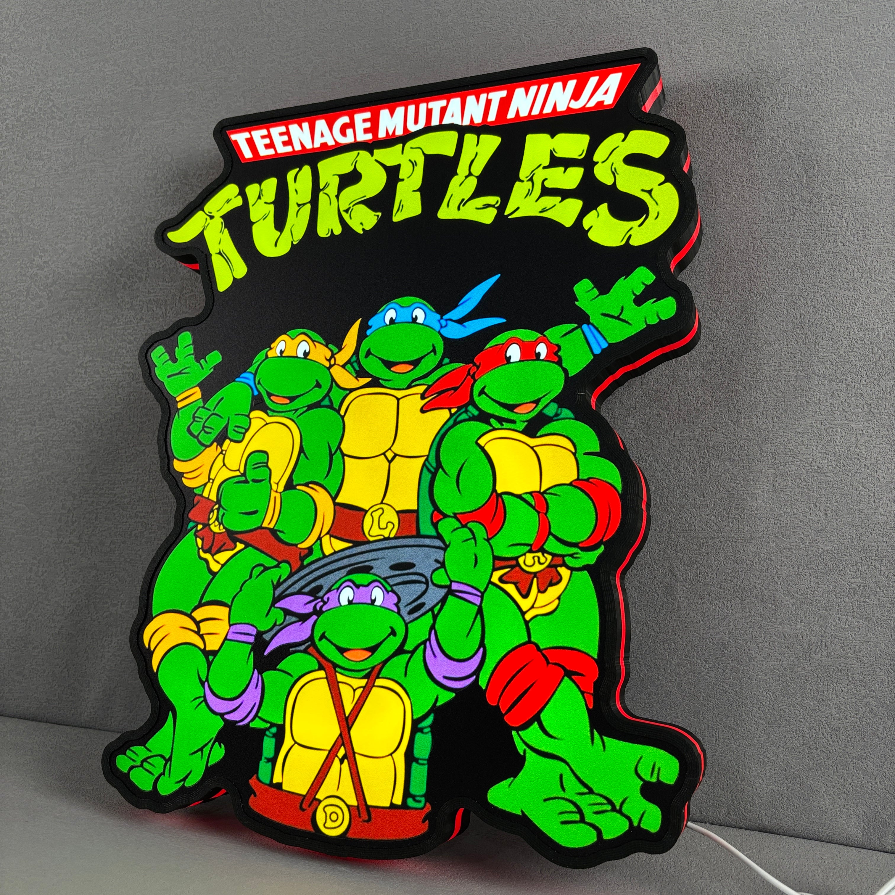 TMNT Teenage Mutant Ninja Turtle Fan arts 3D Light box Fully Dimmable & Powered by USB