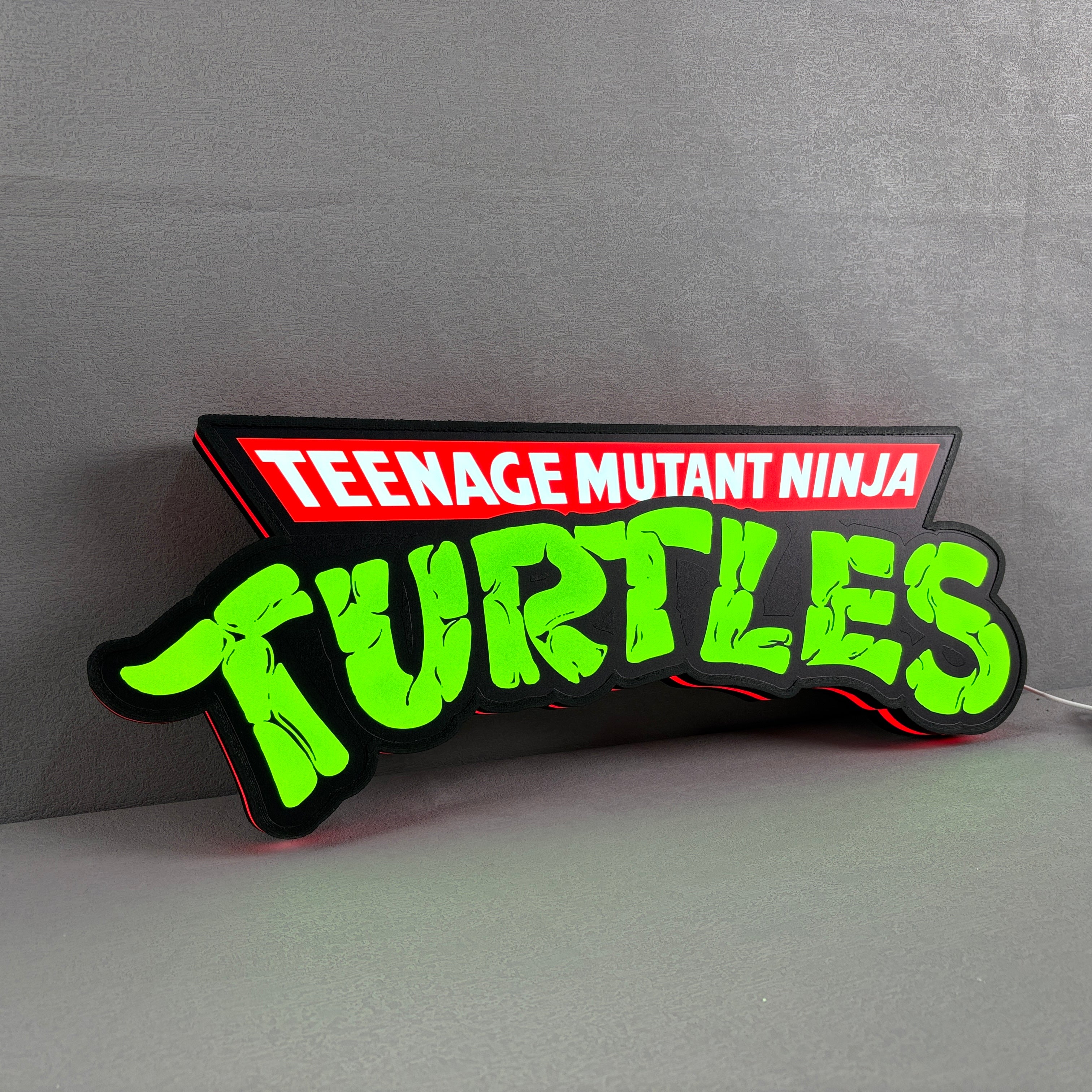 TMNT Teenage Mutant Ninja Turtle Led Sign 3D Light Box Fully Dimmable & Powered by USB